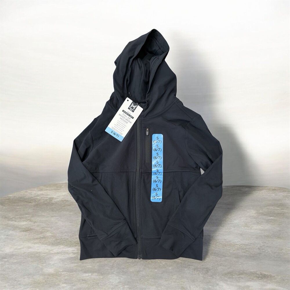 Members Mark Boys Zip Up Hoodie Black Size S 6/7